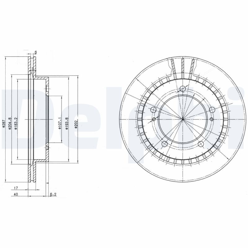 Disc frana DELPHI BG3158