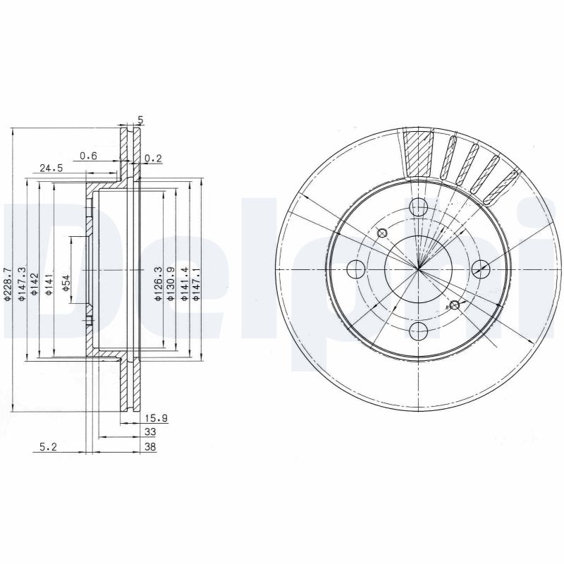 Disc frana DELPHI BG3173