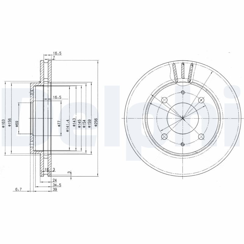 Disc frana DELPHI BG3202