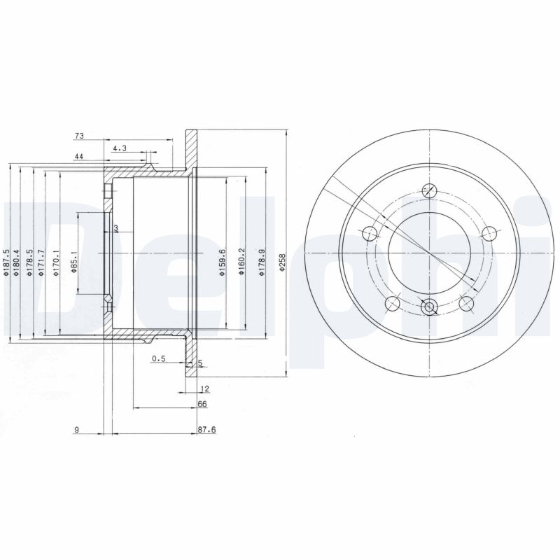 Disc frana DELPHI BG3235