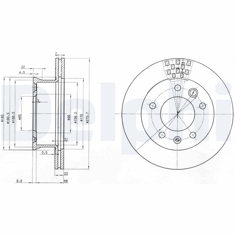 Disc frana DELPHI BG3236