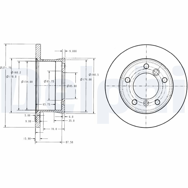 Disc frana DELPHI BG3237