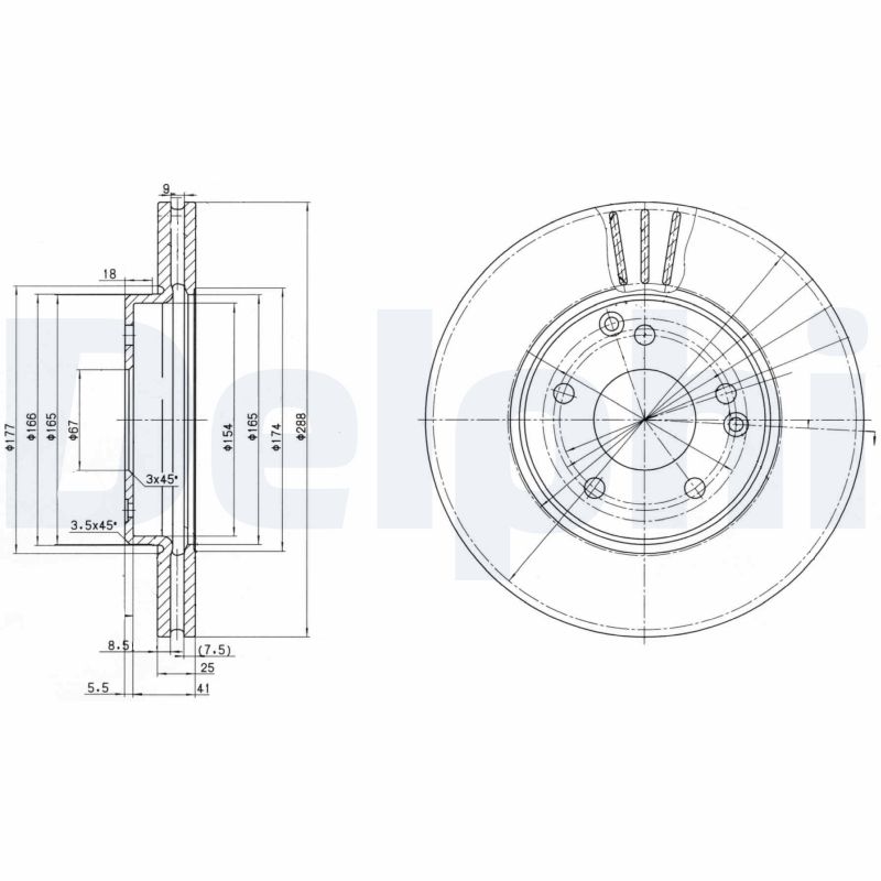 Disc frana DELPHI BG3240C