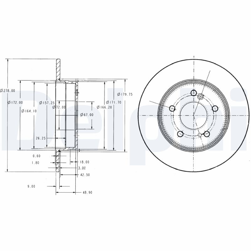 Disc frana DELPHI BG3326C