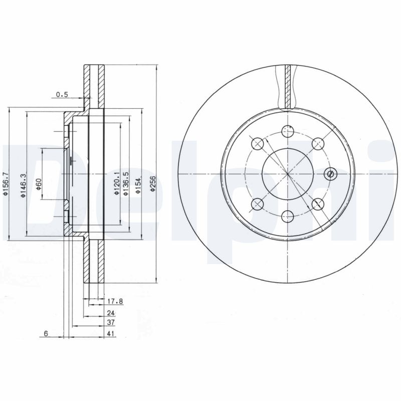 Disc frana DELPHI BG3334