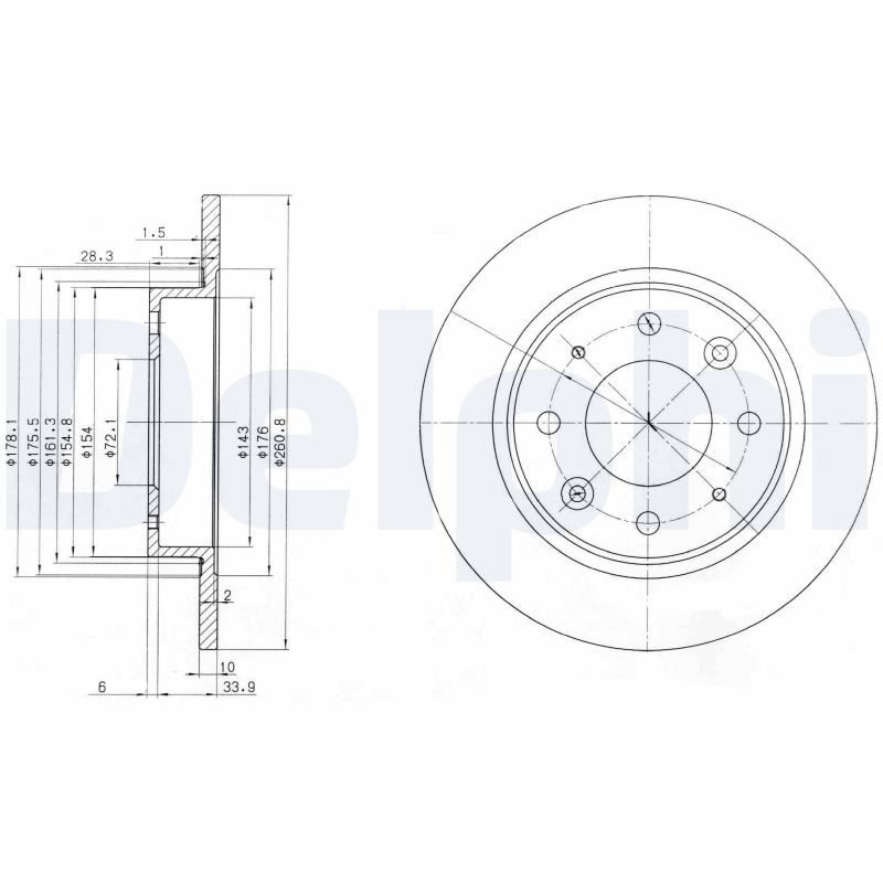 Disc frana DELPHI BG3336