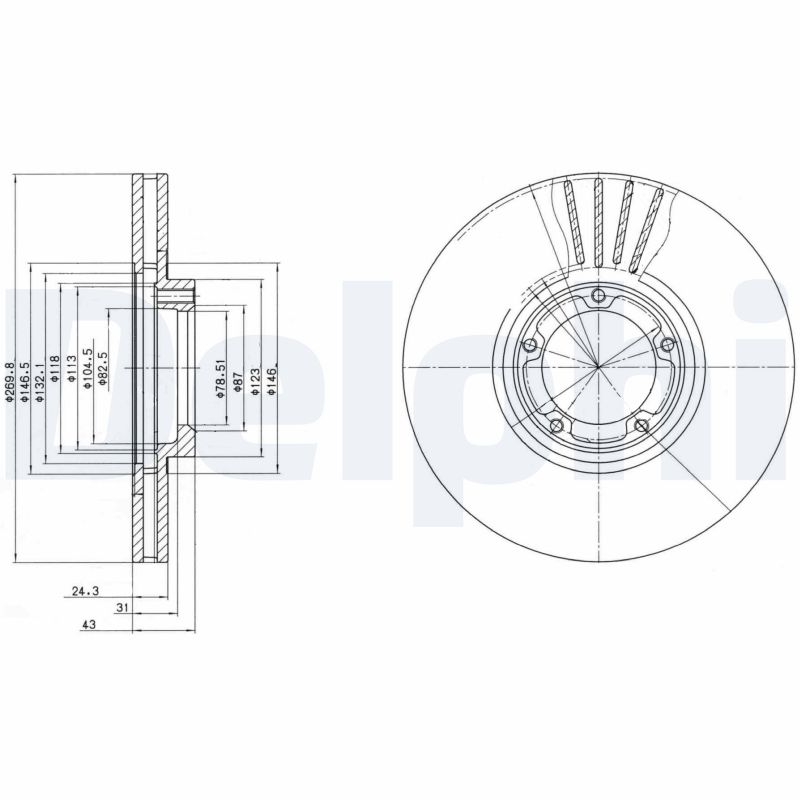 Disc frana DELPHI BG3366
