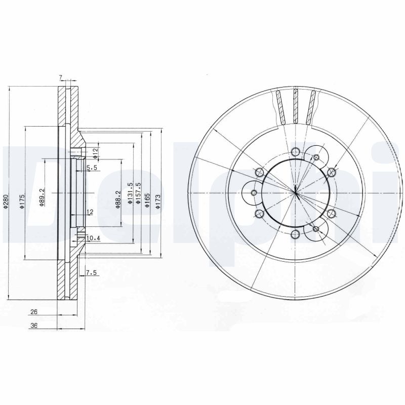 Disc frana DELPHI BG3378
