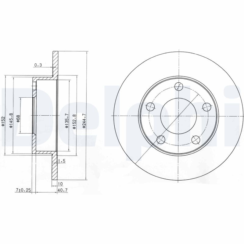 Disc frana DELPHI BG3381