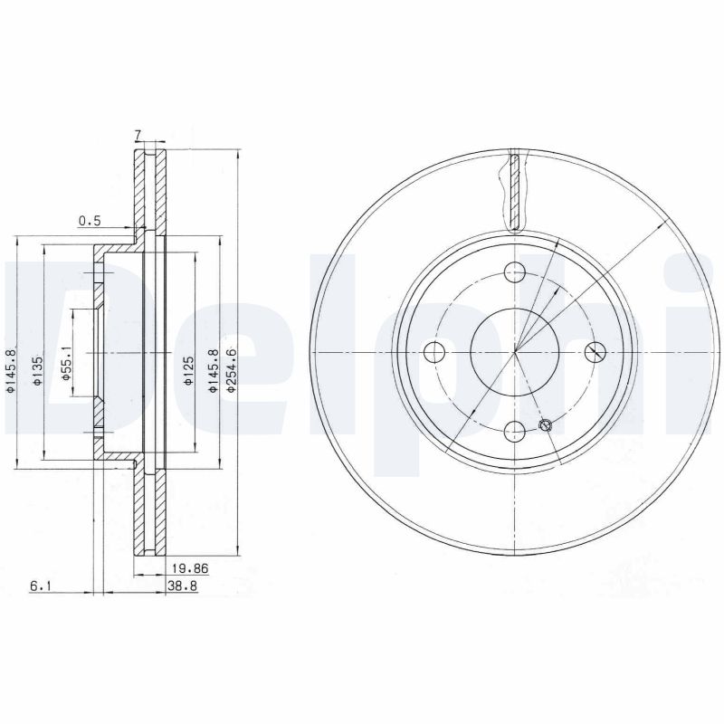 Disc frana DELPHI BG3393