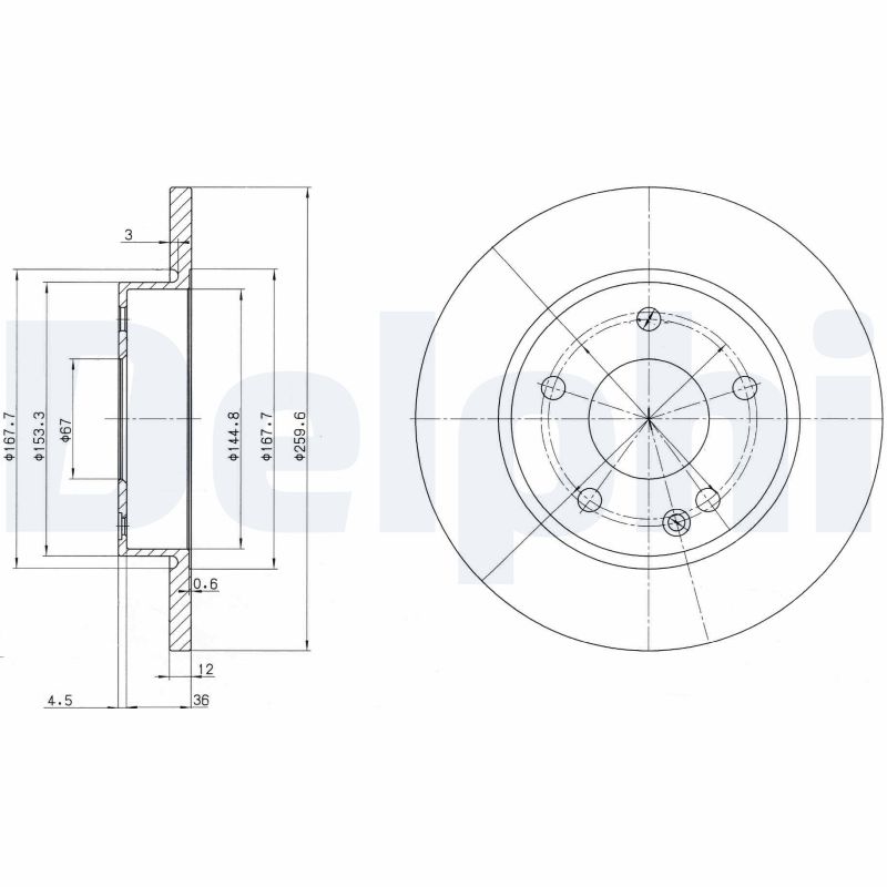 Disc frana DELPHI BG3394