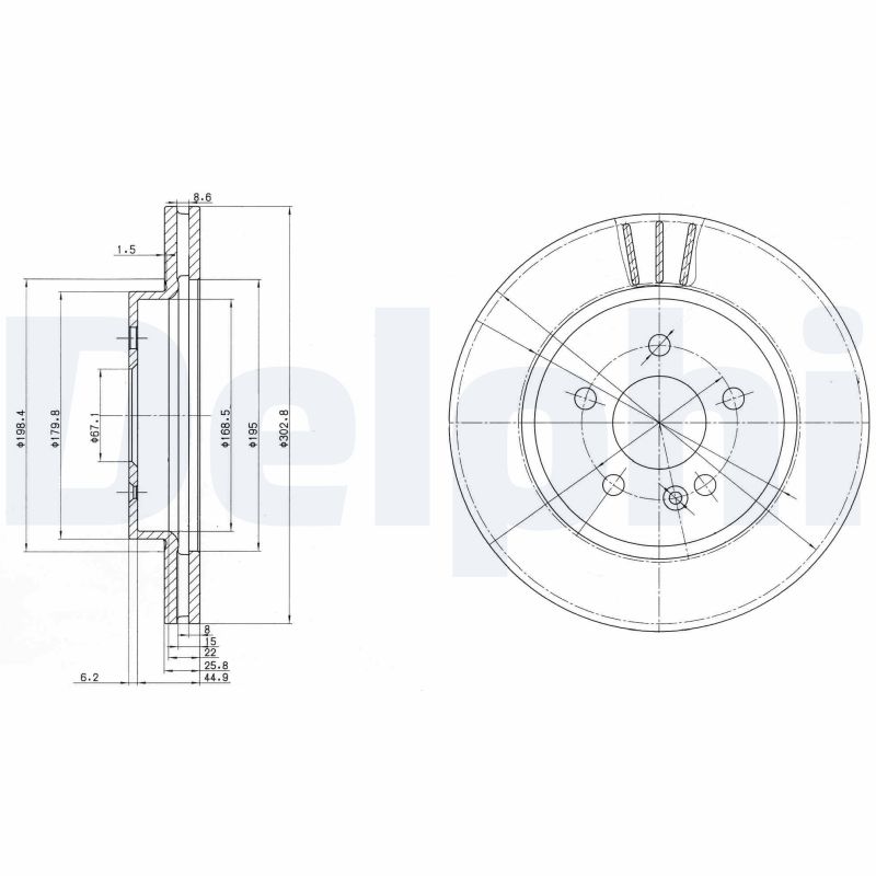 Disc frana DELPHI BG3397