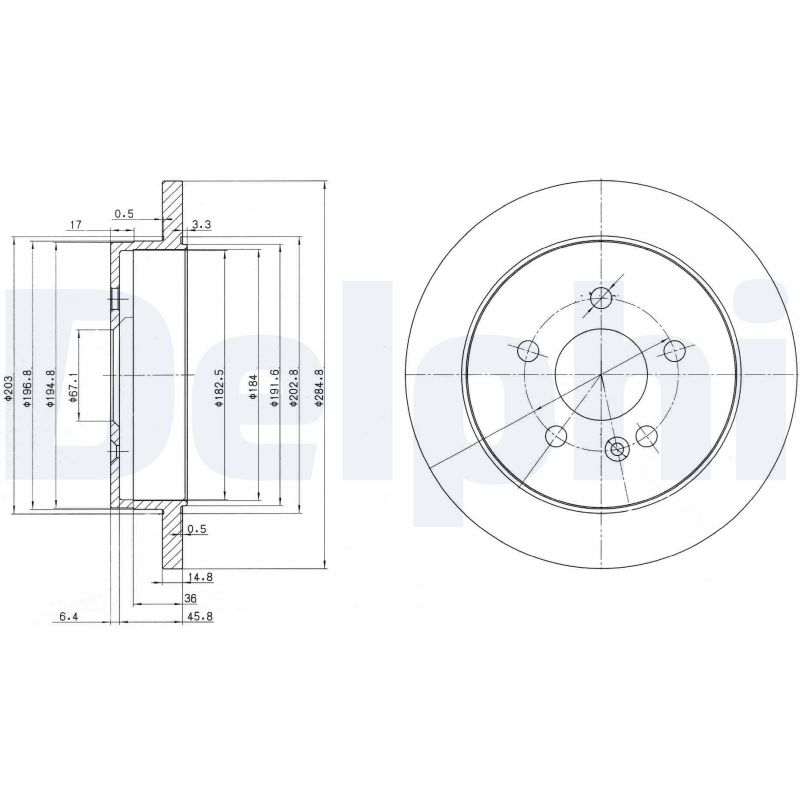 Disc frana DELPHI BG3398