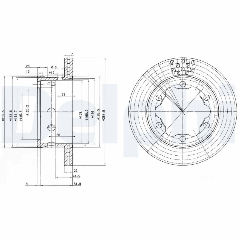 Disc frana DELPHI BG3399