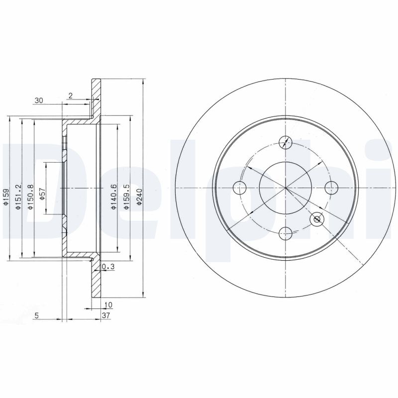 Disc frana DELPHI BG3403