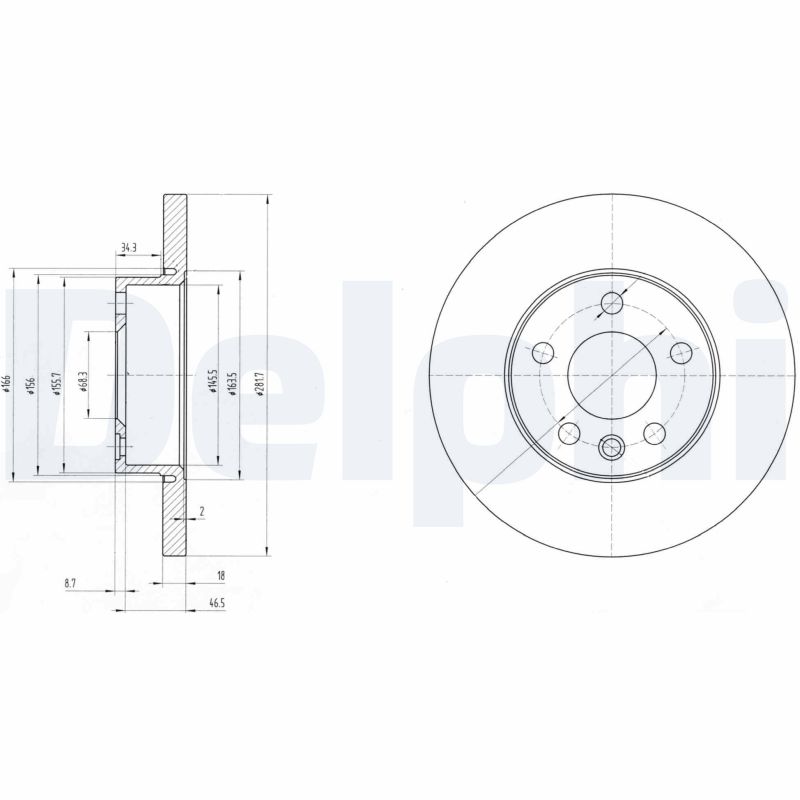 Disc frana DELPHI BG3415