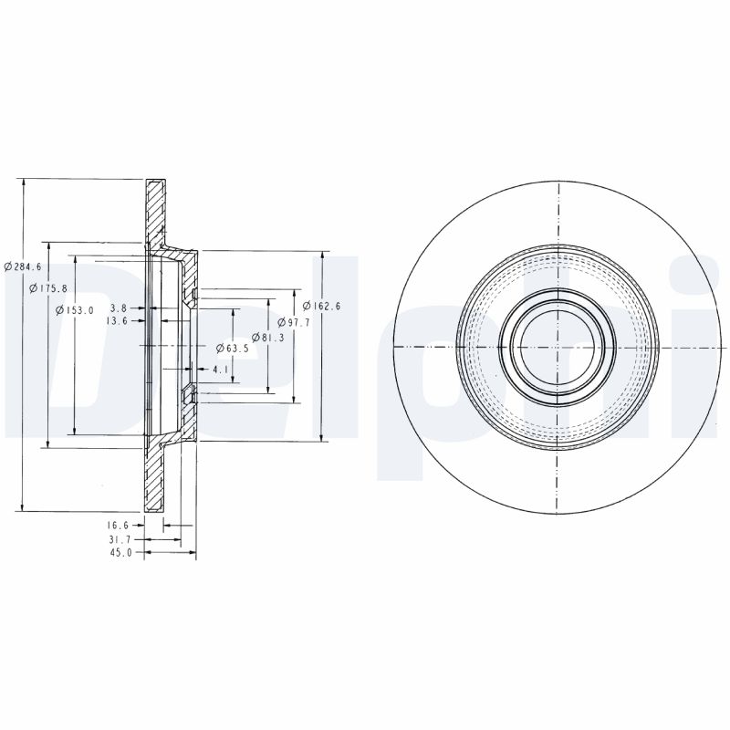 Disc frana DELPHI BG3416