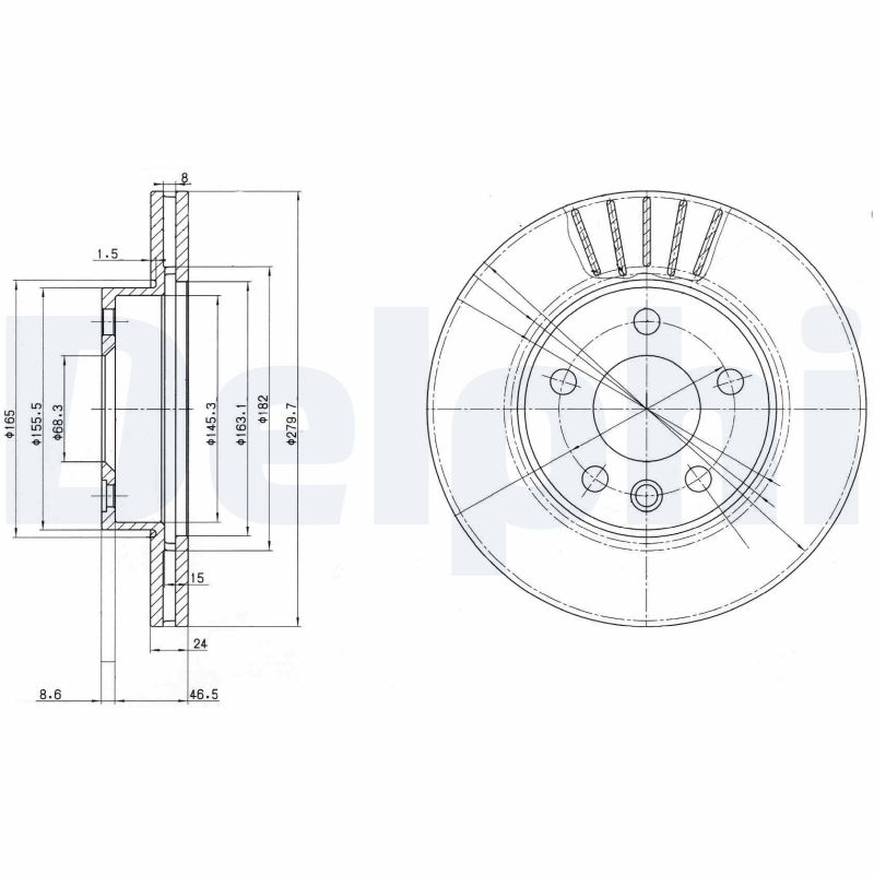 Disc frana DELPHI BG3417