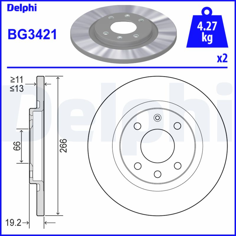 Disc frana DELPHI BG3421