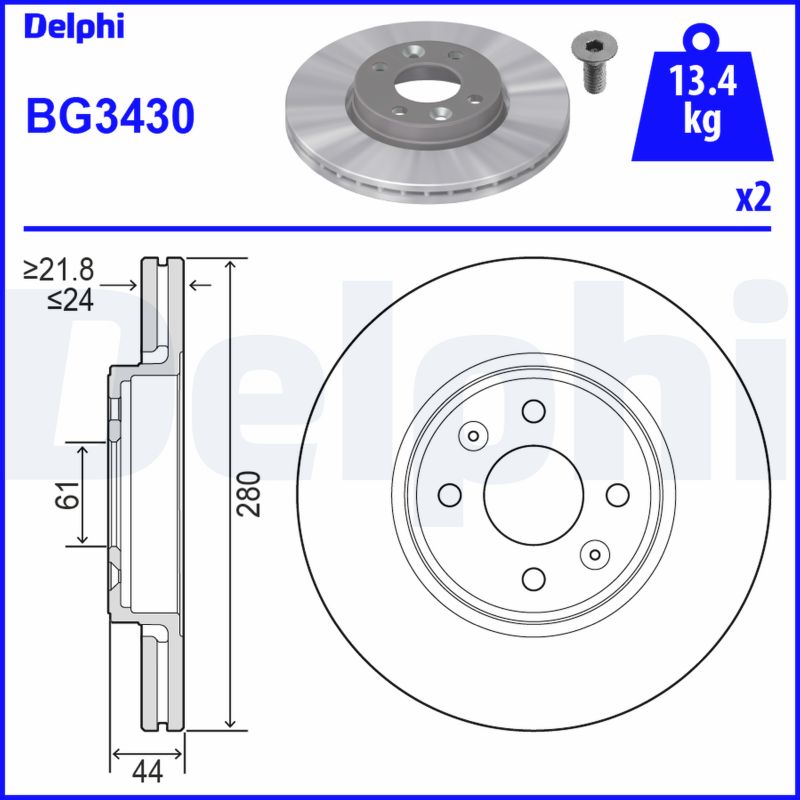 Disc frana DELPHI BG3430
