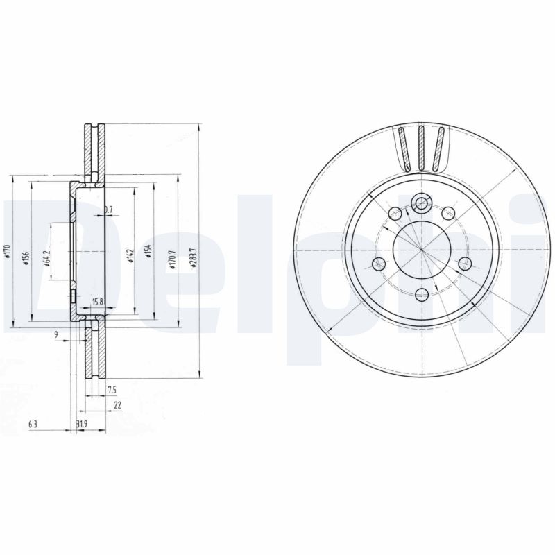 Disc frana DELPHI BG3503