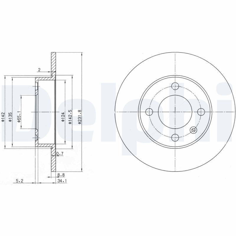 Disc frana DELPHI BG3505