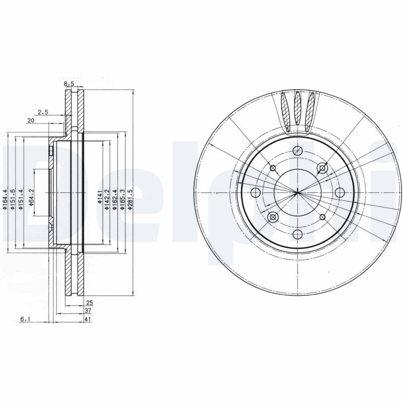 Disc frana DELPHI BG3516