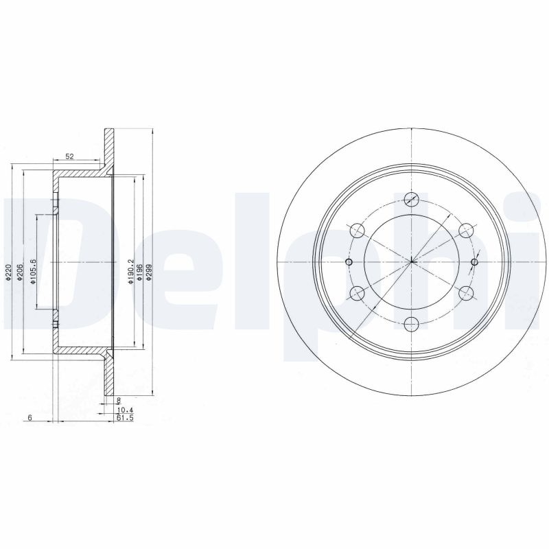 Disc frana DELPHI BG3522