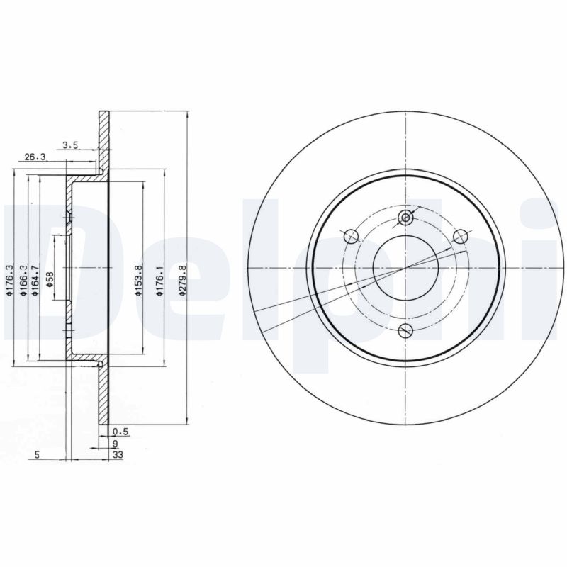 Disc frana DELPHI BG3526