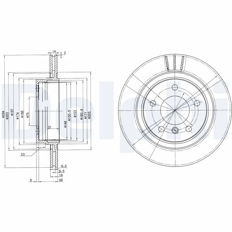Disc frana DELPHI BG3530C