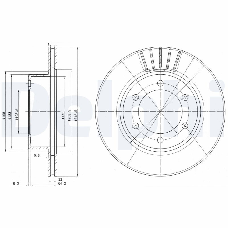 Disc frana DELPHI BG3535