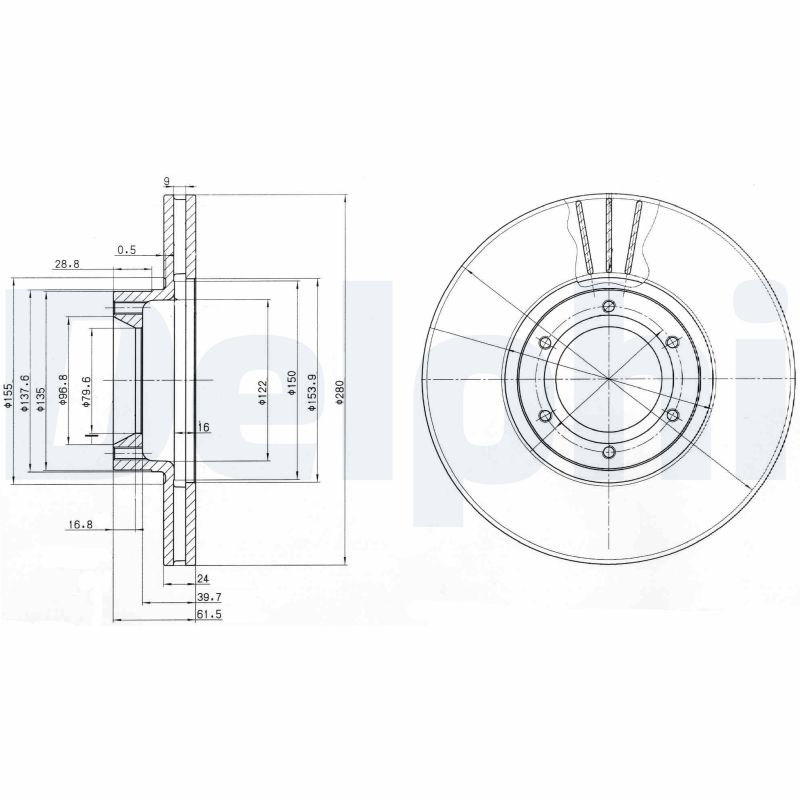 Disc frana DELPHI BG3553