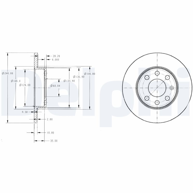 Disc frana DELPHI BG3567