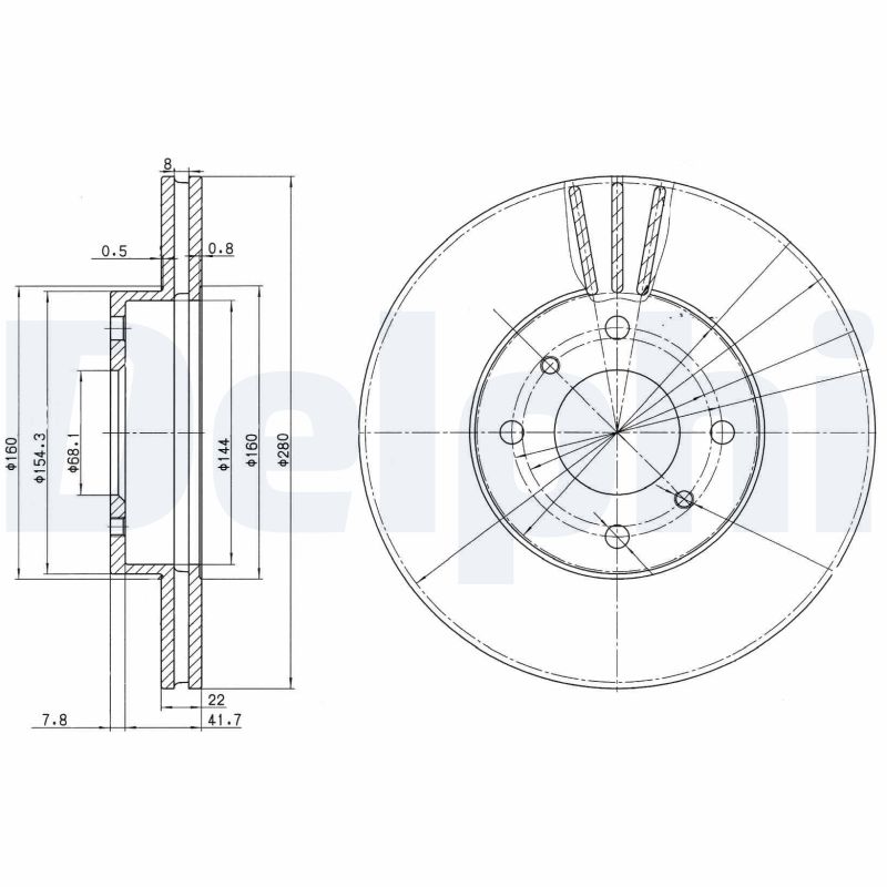 Disc frana DELPHI BG3596
