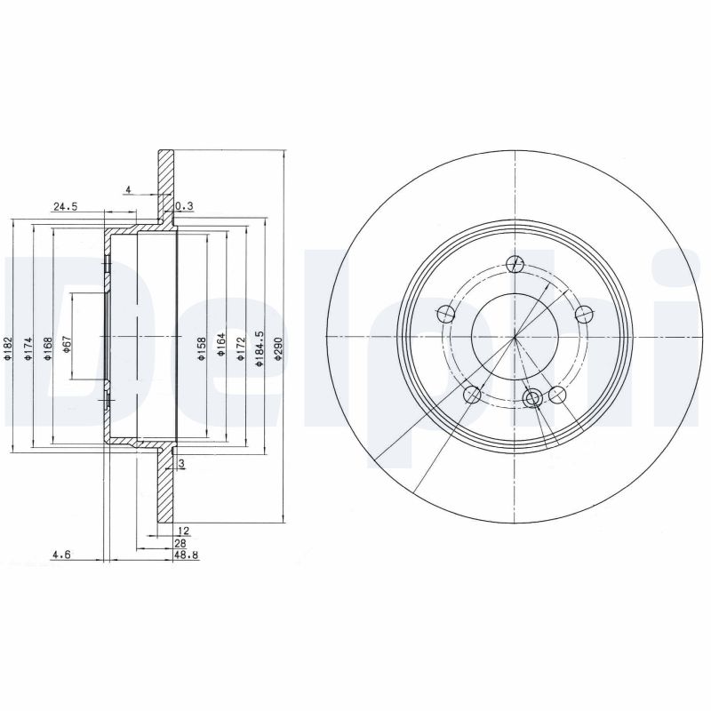 Disc frana DELPHI BG3602