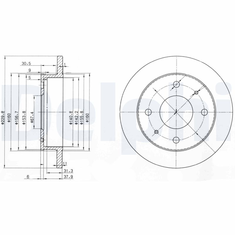 Disc frana DELPHI BG3618