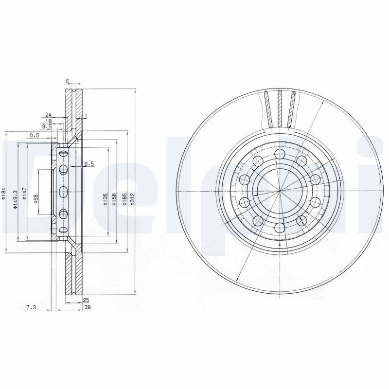 Disc frana DELPHI BG3657