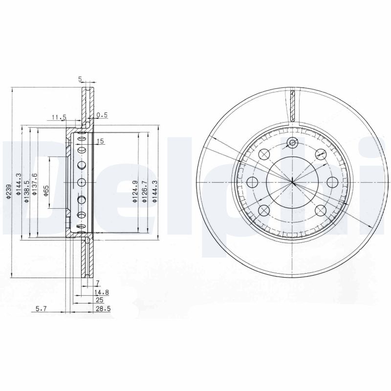 Disc frana DELPHI BG3658
