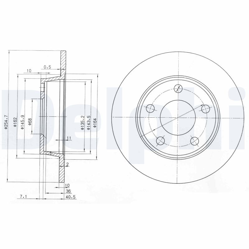 Disc frana DELPHI BG3671