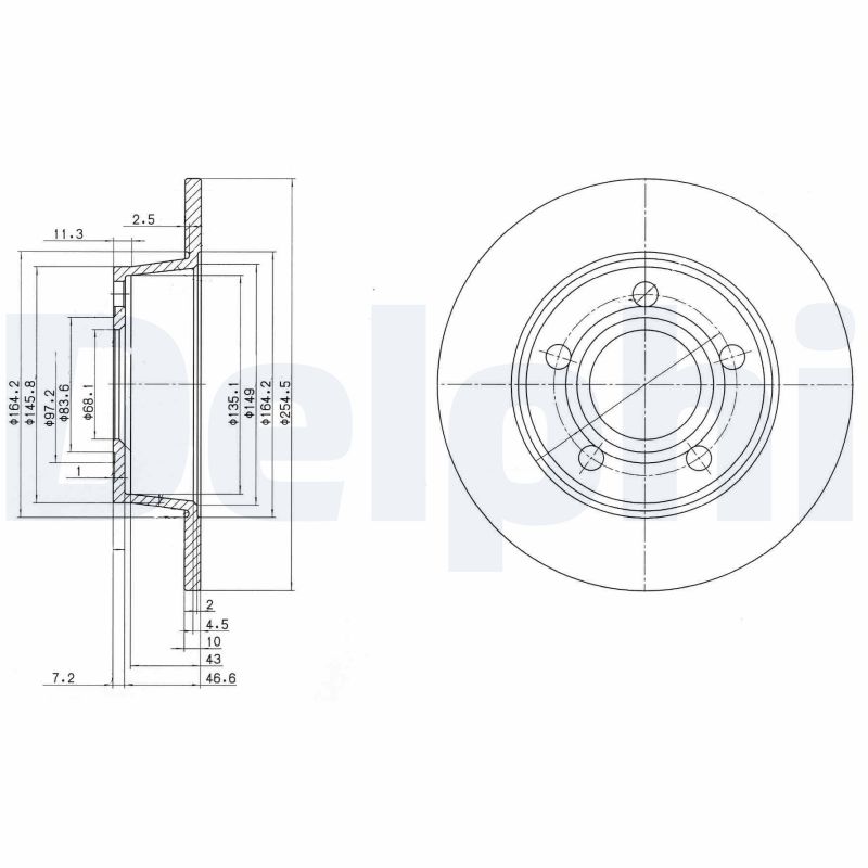 Disc frana DELPHI BG3672
