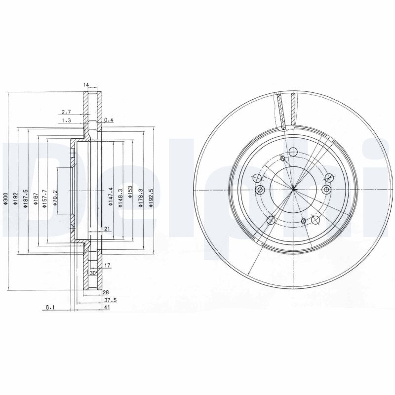 Disc frana DELPHI BG3678