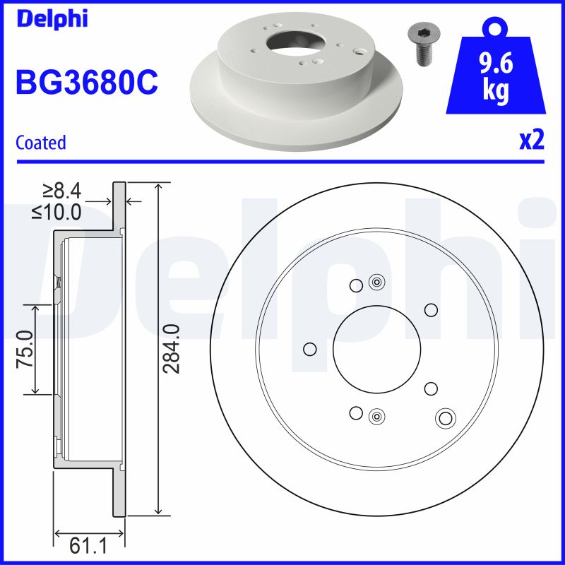 Disc frana DELPHI BG3680C