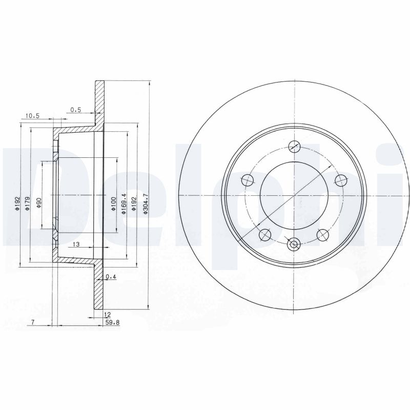 Disc frana DELPHI BG3681