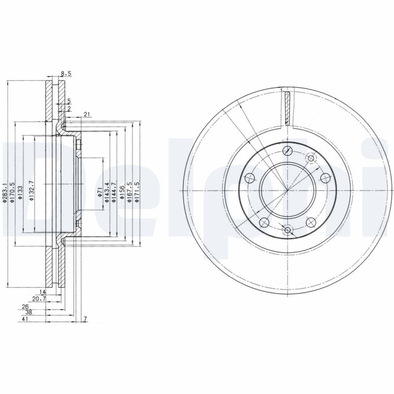 Disc frana DELPHI BG3682