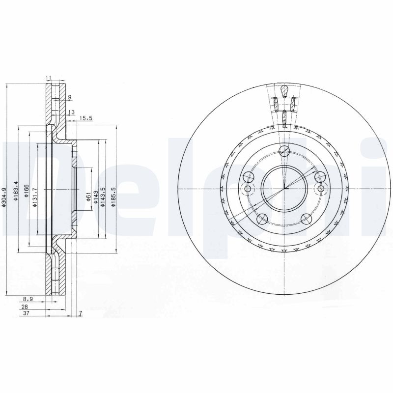 Disc frana DELPHI BG3685