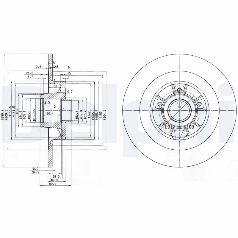 Disc frana DELPHI BG3686