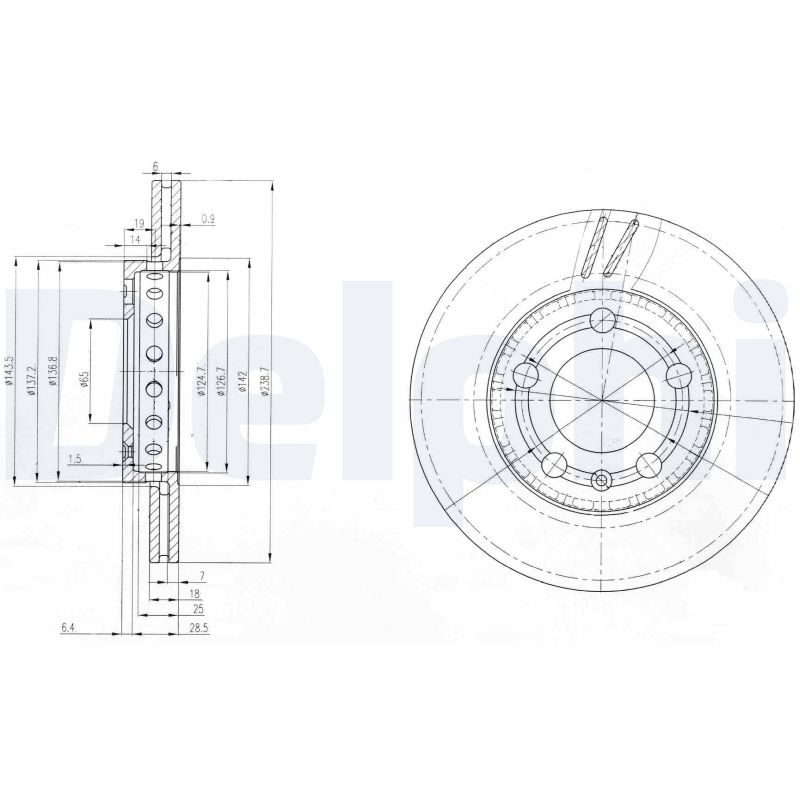 Disc frana DELPHI BG3695