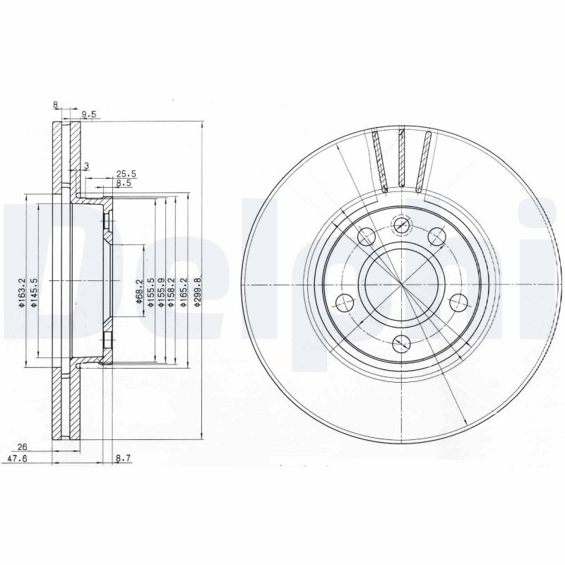 Disc frana DELPHI BG3696