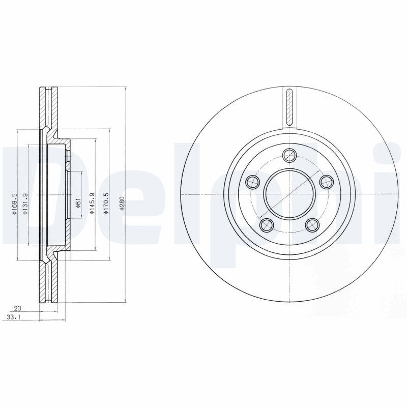 Disc frana DELPHI BG3704