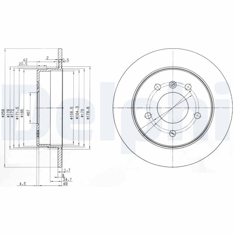 Disc frana DELPHI BG3710